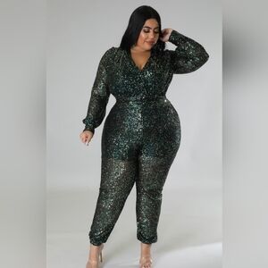 NEW 3X Green Jumpsuit
